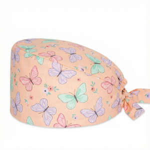 Gorro de Algodón Bordado con un Hermoso Diseño de Corazón para Cabello Largo o Corto, Gorro Quirúrgico para Enfermeras y Doctores con Lazo - Product Image 3