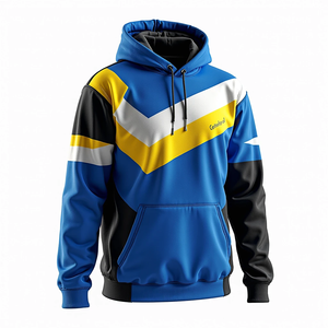 Sudadera con Capucha para Hombre, Estilo Urbano, Duradera, Personalizable, Informal, Mezcla de Poliéster Sublimado y Algodón Básico - Product Image 2