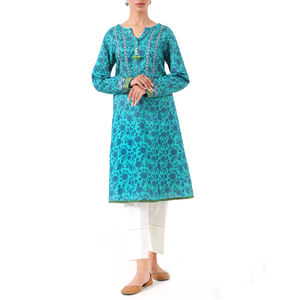 Venta al por mayor de alta calidad de 3 piezas de las señoras trajes de césped de impresión digital de color sólido Casual Salwar Kameez de Pakistán India en venta - Product Image 1