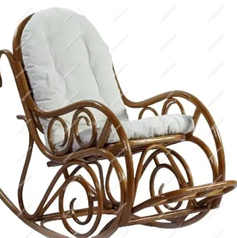Античное натуральное кресло-качалка для пожилых людей комфортная спинка расслабляющее бамбуковое плетеное кресло для гостиной в помещении и на открытом воздухе