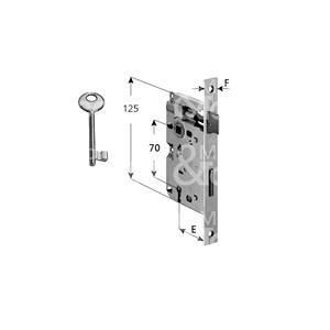 <b>SMALL</b> PATENT <b>LOCK</b> Square edge without striker Front. 20 - Product Image 1