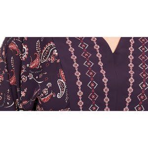 Camicetta Corta in Flanella da Donna Style & Co, Taglie Forti, Stampa Paisley, Stile Western Vintage, Viola, Taglia 1X per Primavera/Estate - Product Image 3