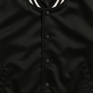 Chaqueta de bombardero de satén Premium personalizada para hombres y mujeres Chaqueta bordada ligera brillante Chaqueta de equipo al por mayor OEM - Product Image 3