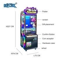 Satılık ucuz fiyat tuğla istifleyici Arcade oyun pençe makinesi Video oyunu