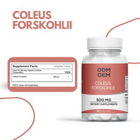 ODM OEM Ekstrak Akar Coleus Forskohlii 60 Kapsul Herbal Murni Premium untuk Manajemen Berat Badan Dewasa Forskolin Tidak untuk Ibu Hamil