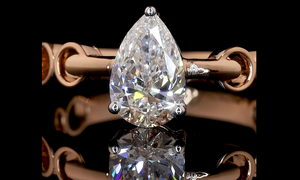 Anillo de Diamante Cultivado en Laboratorio con Corte Pera Solitario |   Joyería para Compromisos, Aniversarios y Eventos Especiales - Product Image 3