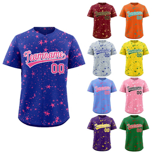 Camiseta de Béisbol Sublimada Personalizada al por Mayor, Camiseta de Manga Corta con Diseño de Patrón en Blanco, Camiseta de Softbol - Product Image 2