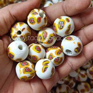 Cuentas redondas de cristal Millefiori vibrantes hechas a medida para la fabricación de joyas y arte de mosaico. Ideal para diseñadores de joyas artista mosaico - Product Image 4