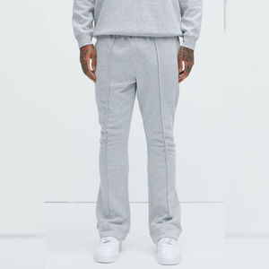 Pantalones de chándal deportivos acampanados de algodón de alta calidad para hombre, pantalones de chándal estampados apilados de pierna ancha OEM personalizados de fábrica para hombre - Product Image 5