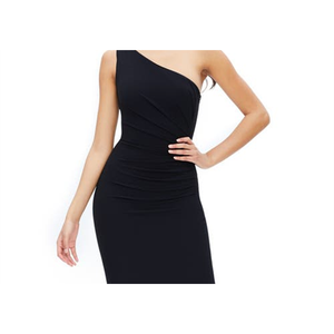 Abito Monospalla in Crepe Elasticizzato Dress the Population Martine, Silhouette Aderente Comoda in Nero, Taglia X-Large - Product Image 2