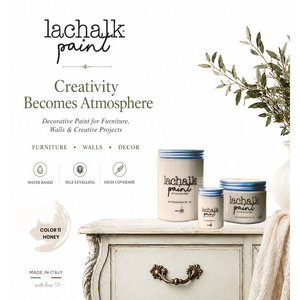 11 HONEY 1 ลิตร LaChalk  สีชอล์กที่กำลังเป็นที่นิยม ผลิตภัณฑ์ที่ผสมผสานระหว่างชอล์กและเรซิน: สีชอล์กเรซินไฮบริด ผลิตในอิตาลี - Product Image 1