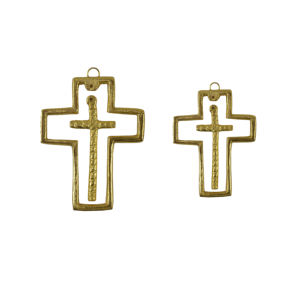 Collar de Cruz ortodoxa griega con acabado brillante dorado, calidad superior, suministros de iglesia de Navidad hechos a mano orientales, superventas - Product Image 2