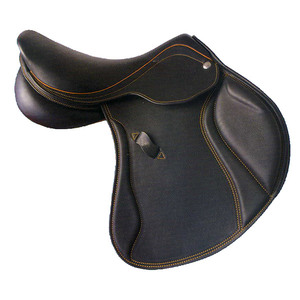 Selle anglaise pour cheval en cuir véritable à double rabat avec coutures très fines Produit équestre de qualité pour cavaliers - Product Image 5