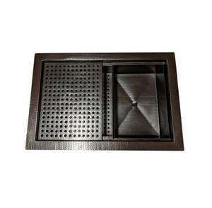 Nueva estación de trabajo Fregadero de cocina de cobre martillado de doble pozo Fregadero de granja de cobre Fregadero hecho a mano Fabricante Mayorista - Product Image 1