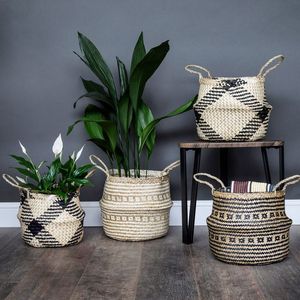 กระถางหวายตกแต่งสวนพร้อมขาตั้งสีดำขนาดใหญ่ - Product Image 4