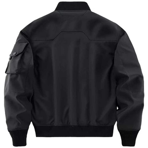 . Blouson aviateur pour hommes, fermeture à glissière complète, tissu respirant, coupe légère, convient à la superposition de vêtements de voyage en plein air et décontractés - Product Image 3