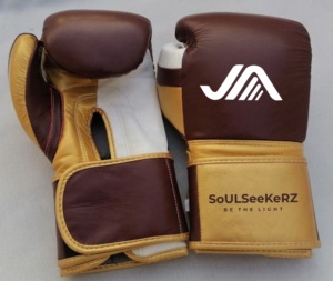 Gants de boxe en cuir PU imperméable avec logo personnalisé pour l'entraînement au Muay Thai, 10 oz et 16 oz - Product Image 1