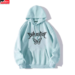 Meilleures ventes Pull-over à capuche personnalisé de couleur unie avec impression bouffante Vêtements d'hiver chauds avec col à capuche Sweats à capuche pour hommes teints en couleur unie - Product Image 4