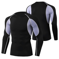 T-shirt respirant anti-UV à col rond, imprimé animal, en Spandex/Polyester et 100% Coton tricoté, coupe ajustée, manches longues, écologique