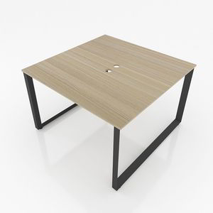 Pieds de bureau au design minimaliste 1200x1200mm, structure triangulaire en acier, assemblage double emboîtable pour mobilier de bureau, de direction et de chambre - Product Image 3