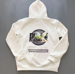 Men Oversize <b>Hoodie</b> <b>Plain</b> Pullover Style OEM Custom Logo Cotton Fleece Wholesale Factory - Product Image 5