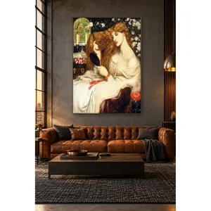 Fida Rossetti Lady Lilith peigne ses cheveux, impression sur toile - Product Image 4