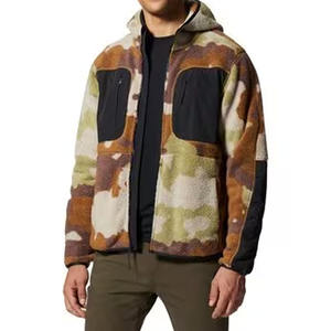 Custom Wholesale Polar Fleece Plush Zip Up <b>Jacket</b> Thicken Embroidery Plus Size <b>Men's</b> Unisex Winter <b>Sherpa</b> Fleece <b>Jacket</b> - Product Image 2