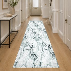 Alfombra de Área Chenille Lavable a Máquina, Antideslizante, con Estampado Digital Oriental Tradicional en Color Crema Marfil, Modelo LXDP-0971 de RUGS DEPOT, Venta al Por Mayor - Product Image 5