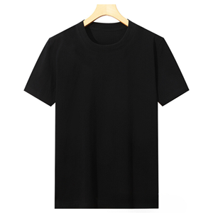 OEM personalizado Logo diseño 210g grueso 100% puro algodón camiseta de talla grande ajustado peinado ajuste manga corta cuello hilado Color sólido - Product Image 1