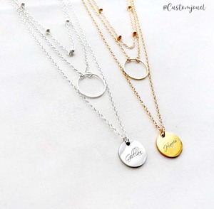 Nuevo collar de cadena circular chapado en oro de Plata de Ley 925, collar de cadena hecho a mano para regalo de cumpleaños - Product Image 4