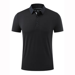 Polo de algodón 100% de alta calidad para hombre, de lona de talla grande para adulto de Color sólido, para ropa informal - Product Image 4