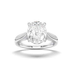 Anillo de compromiso de diamante de corte ovalado de moissanita de 1,50 quilates, 950 de platino, hecho a mano en anillos de diamantes - Product Image 4