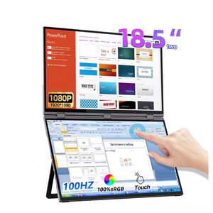 Pannello 15.6 doppio \ "& 18.5 \" IPS <span class=keywords><strong>Touch</strong></span> <span class=keywords><strong>Screen</strong></span> LCD <span class=keywords><strong>monitor</strong></span> interfaccia portatile tipo C fabbrica Oem/Odm triplo Extender schermo portatile - Product Image 1