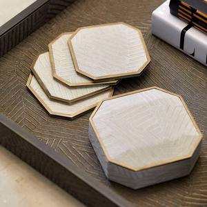 ที่รองแก้วหินอ่อนกันลื่นทนความร้อนพร้อมที่วางโลหะสำหรับห้องครัว - Product Image 2