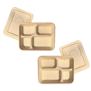 Boîte à bento biodégradable personnalisée de haute qualité bonne bagasse de canne à sucre/pâte de bambou carton de stratification mat pour supermarché - Product Image 1