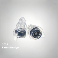 Bouchons de jauge d'oreille en silicone transparent avec cône de réduction du bruit Aier, ajustement parfait pour un confort toute la journée