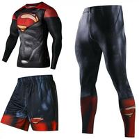Vêtements de sport de haute qualité, 2 pièces/ensemble, respirants, à manches courtes, séchage rapide, unisexes, rashguard, Muay Thai, lutte, MMA, BJJ, boxe