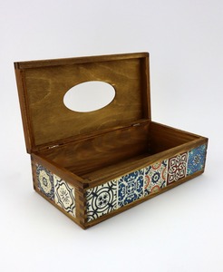 Boîte à mouchoirs en bois de luxe moderne de qualité supérieure avec un beau motif de serviette pour la décoration de la maison et de la table à vendre - Product Image 6