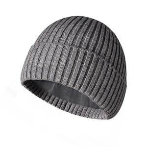 Gorro de punto de lana unisex para adultos cálido grueso de terciopelo interior de invierno Skullies & Beanies - Product Image 2