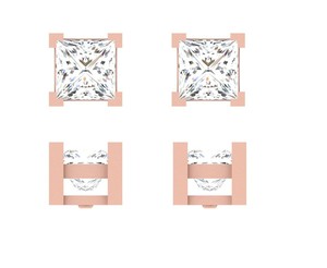 Luxurious Best Quality Genuine <b>Square</b> Cut Emerald and <b>Diamond</b> Stud <b>Earrings</b> With 14k Solid White Yellow Gold Wholesale Jewelry - Product Image 1