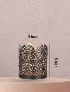Home Craft Exports Fancy Tea Light Holder en Metal Tea Light Venta caliente 2025 Decoración para el hogar Diwali Decoración Mesa votiva antigua - Product Image 5