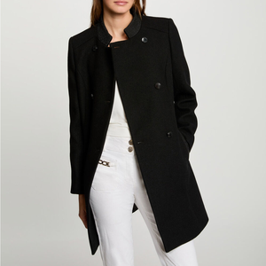 Última Colección: Abrigo Largo de Lana Tejida para Mujer, Estilo Vintage, Teñido Liso, Relleno Transpirable, Cierre con Cinturón, Abrigo de Invierno - Product Image 1