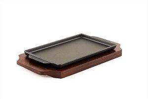 Assiette grésillante en fonte au design admirable avec base en bois de luxe, parfaite pour les assiettes Sizzler personnalisées à la maison - Product Image 6