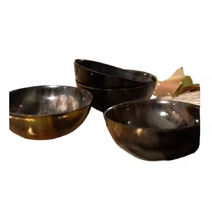 Buffalo Horn Black1 Luxury Hot Selling Buffalo Decorative Bowl Shaving Serving & Decorative Bowl by Crescent Crafts - Product Image 1