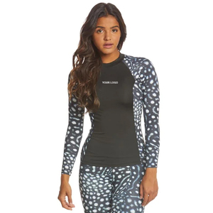 <b>Women's</b> Long Sleeve Breathable <b>Rash</b> <b>Guard</b> Plus Size Sportswear for MMA Swimming Shirt-Custom Manufacturer - Product Image 3