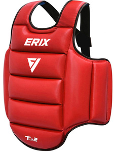 Reversible Taekwondo Chest Guard PU Leather Body Protector for Martial Arts Sparring & <b>Training</b> - Product Image 2