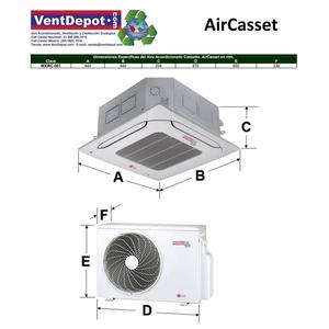Condizionatore a Cassetta, MXIRC-001, 20000BTU, 2.0 Ton, R - Product Image 5