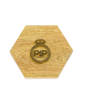 Sous-verres hexagonaux de qualité supérieure en bois de teck minimaliste élégant pour la décoration intérieure anniversaire anniversaire ou occasions de mariage - Product Image 6