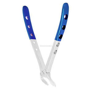 Electricity Half Blue Titanium Coated Hole Design Handle Deep Gripping CE Certified Premium Dental Extracting Forceps Fig 35 - Product Image 4