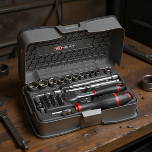 ชุดซ็อกเก็ตและดอกไขควงแบบบาง 12 จุด ขนาด 1/4 นิ้ว จำนวน 31 ชิ้น ยี่ห้อ Facom - Product Image 3